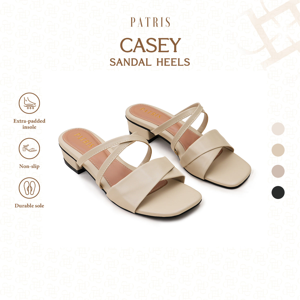 PATRIS Casey Sandal Wanita Heels / Hak 3 Cm