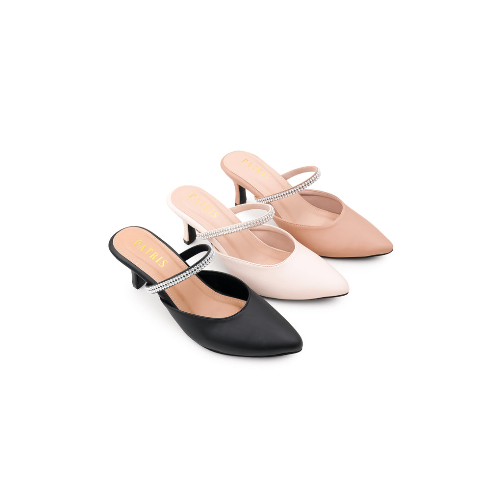 PATRIS Charlene Mules Wanita Heels / Hak 7 Cm