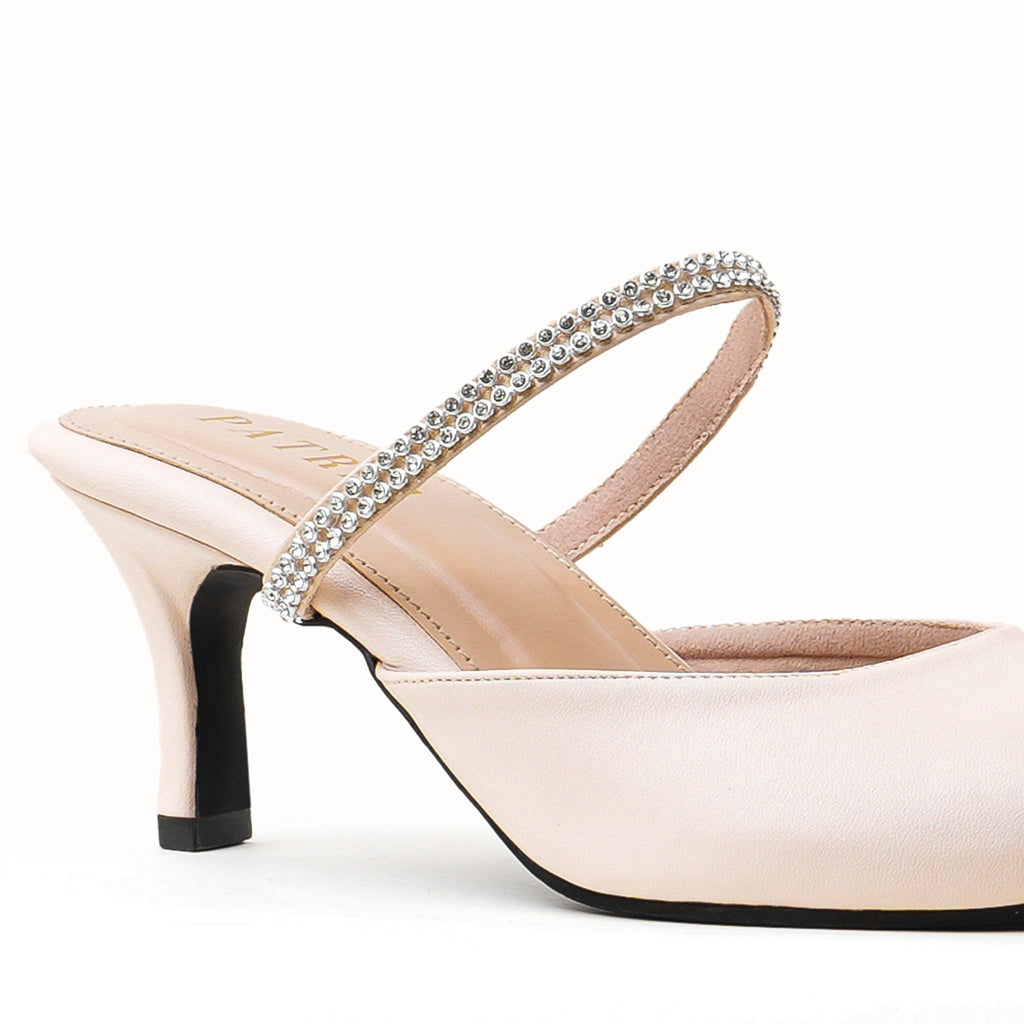PATRIS Charlene Mules Wanita Heels / Hak 7 Cm