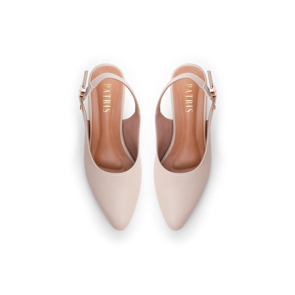 PATRIS Lenora Mules Heels Wanita / Slingback Hak 5 Cm