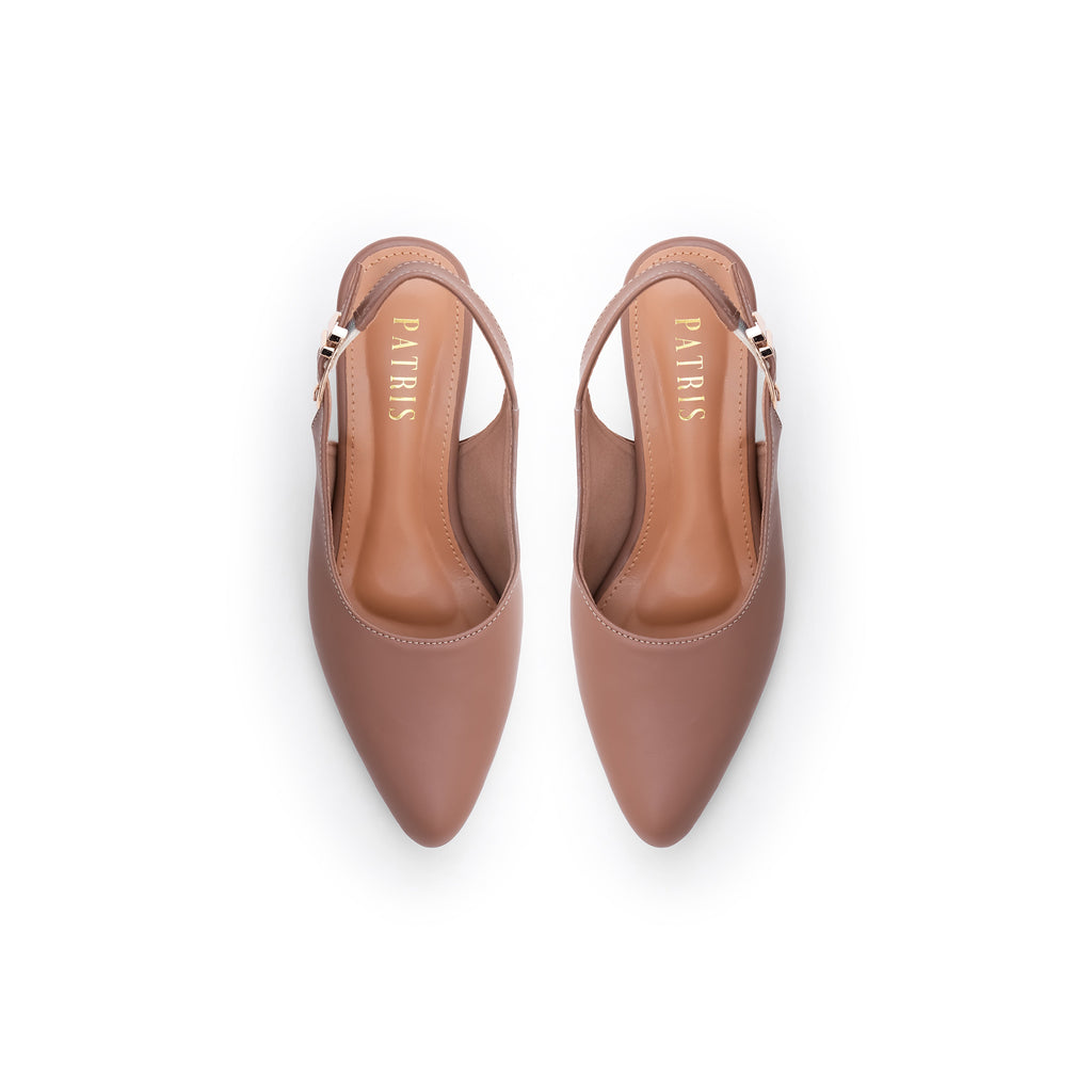 PATRIS Lenora Mules Heels Wanita / Slingback Hak 5 Cm