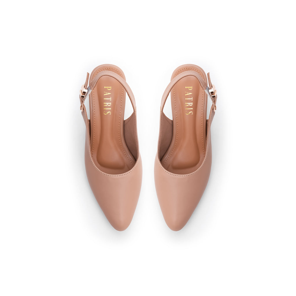 PATRIS Lenora Mules Heels Wanita / Slingback Hak 5 Cm