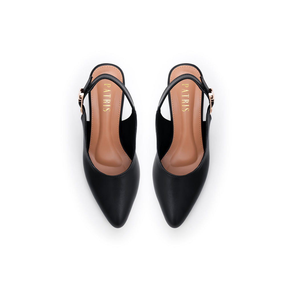 PATRIS Lenora Mules Heels Wanita / Slingback Hak 5 Cm