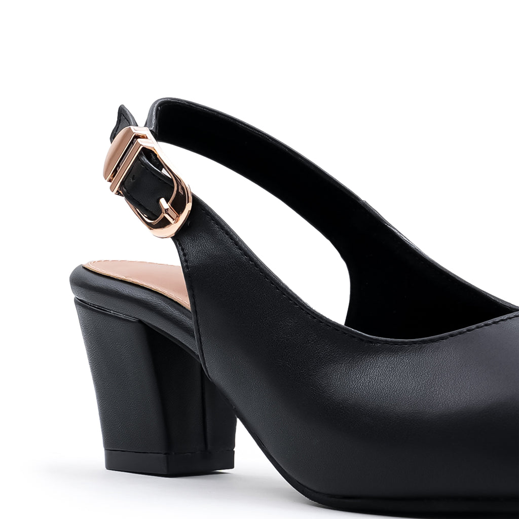 PATRIS Lenora Mules Heels Wanita / Slingback Hak 5 Cm