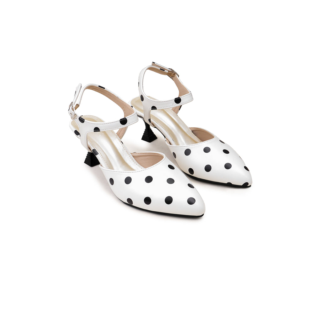 PATRIS Velvet The Dot's Mules Wanita Heels / Hak 6 Cm