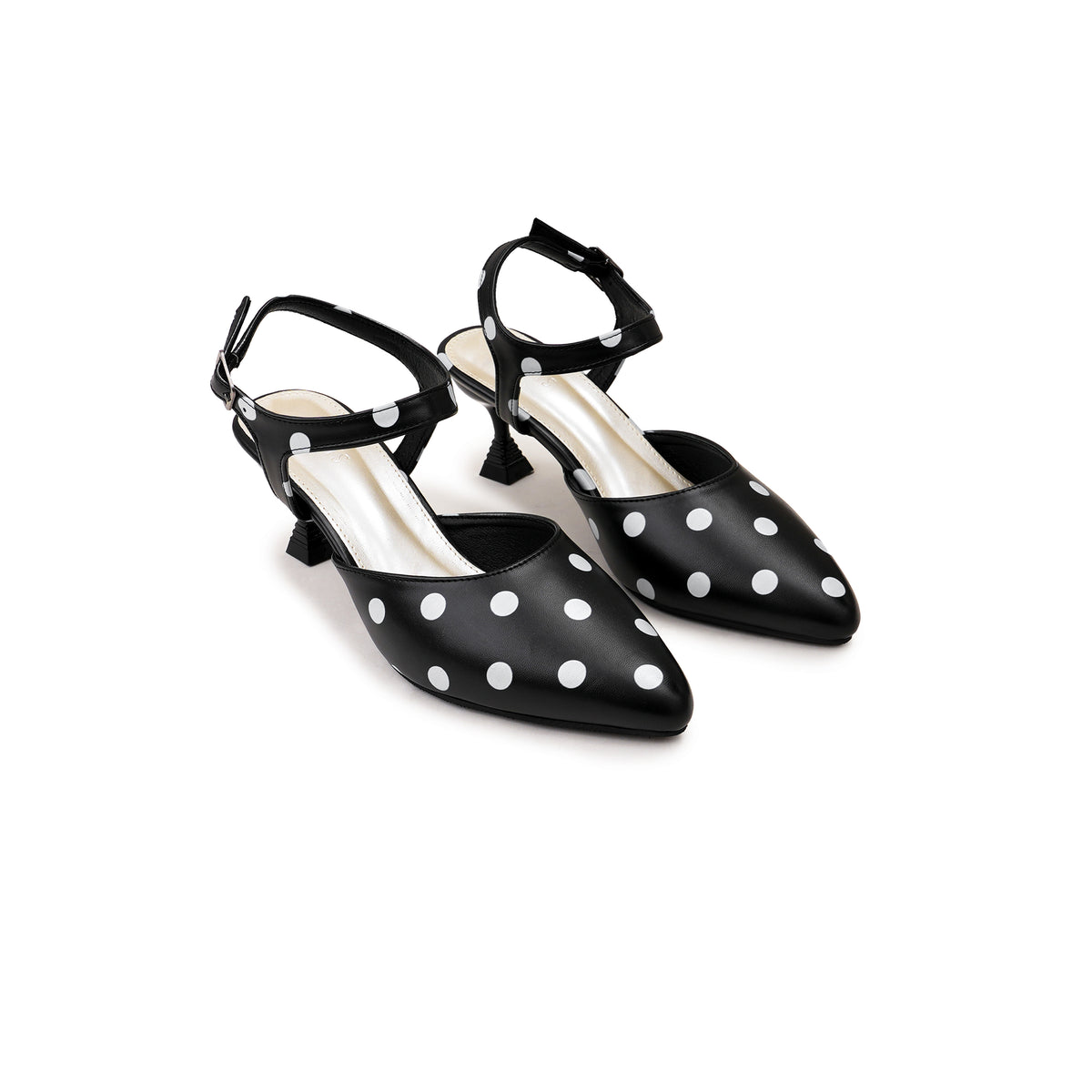 PATRIS Velvet The Dot's Mules Wanita Heels / Hak 6 Cm