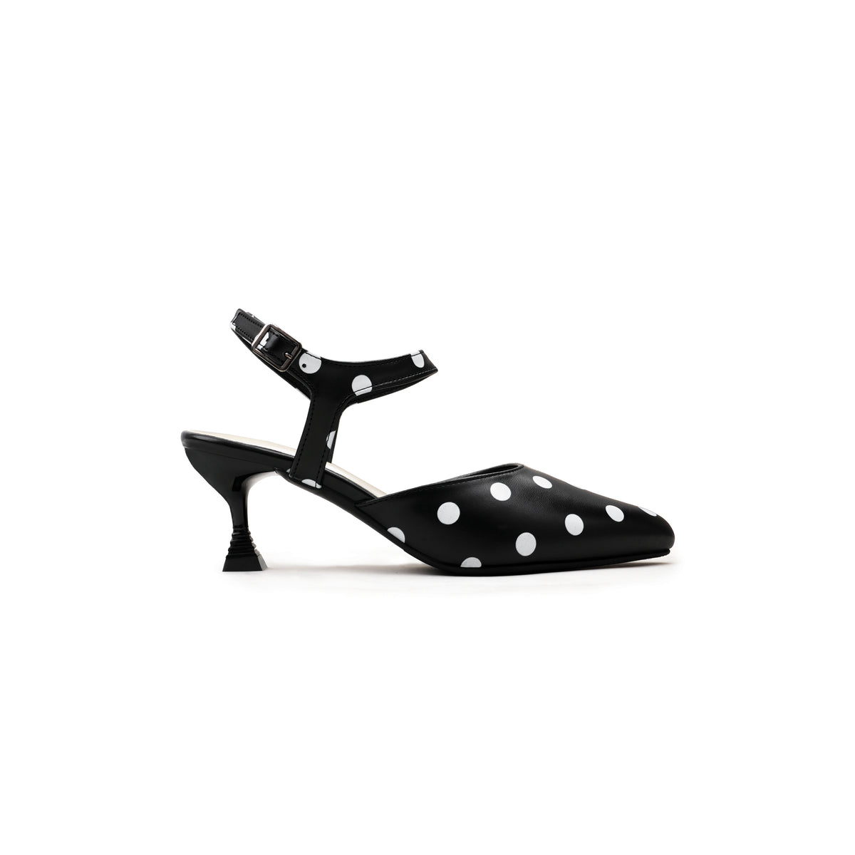 PATRIS Velvet The Dot's Mules Wanita Heels / Hak 6 Cm
