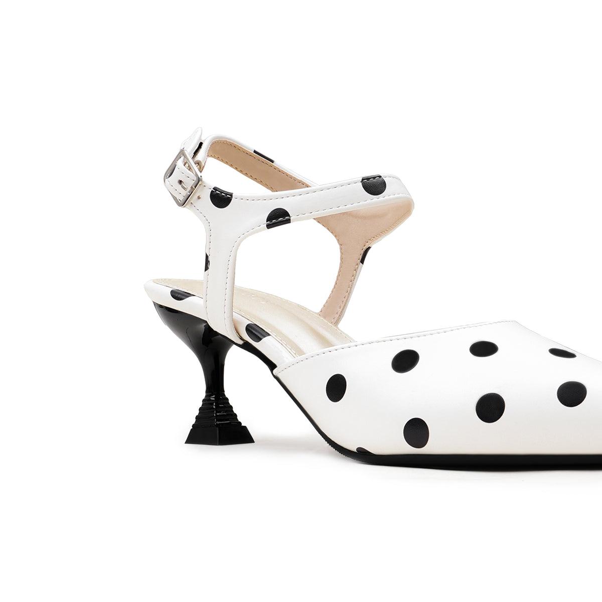 PATRIS Velvet The Dot's Mules Wanita Heels / Hak 6 Cm