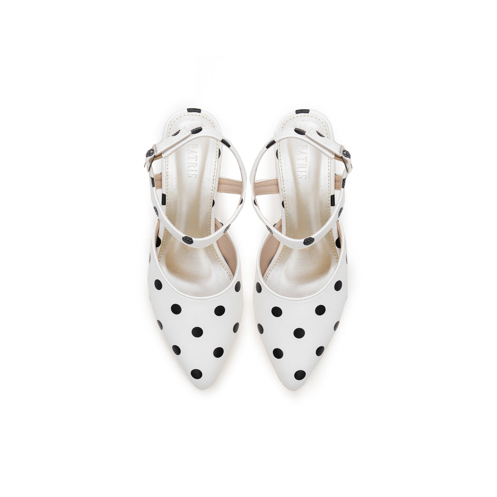 PATRIS Velvet The Dot's Mules Wanita Heels / Hak 6 Cm
