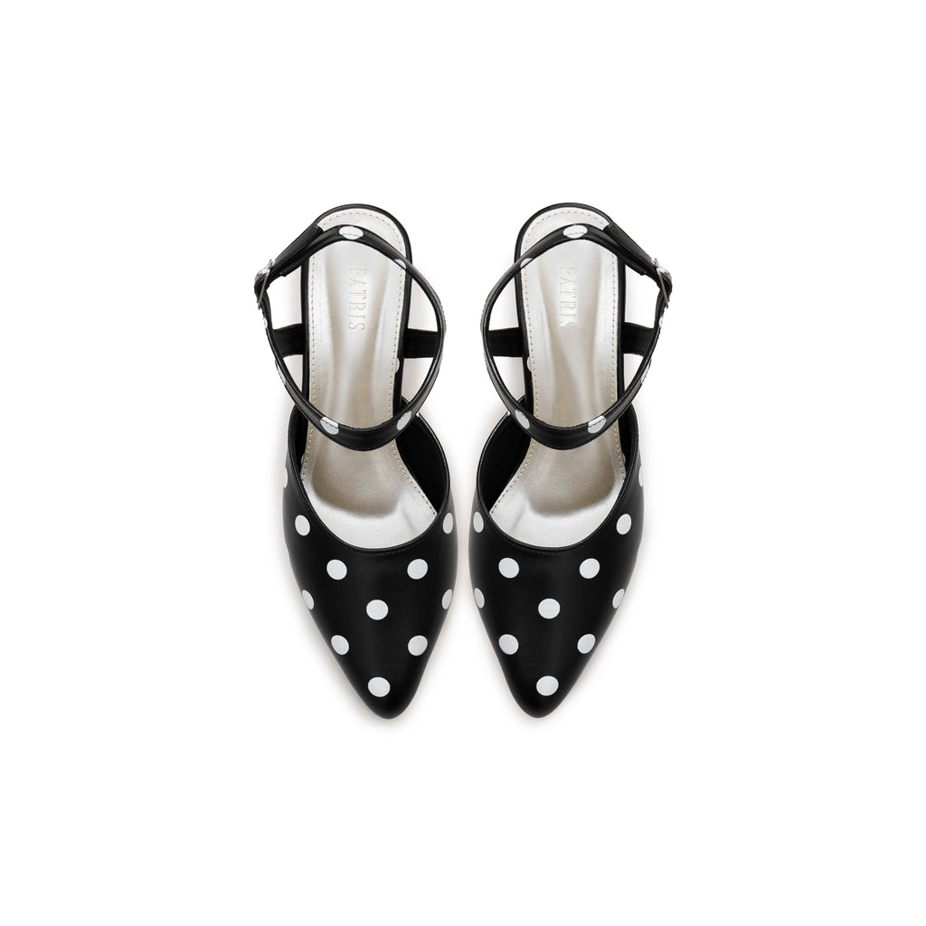 PATRIS Velvet The Dot's Mules Wanita Heels / Hak 6 Cm