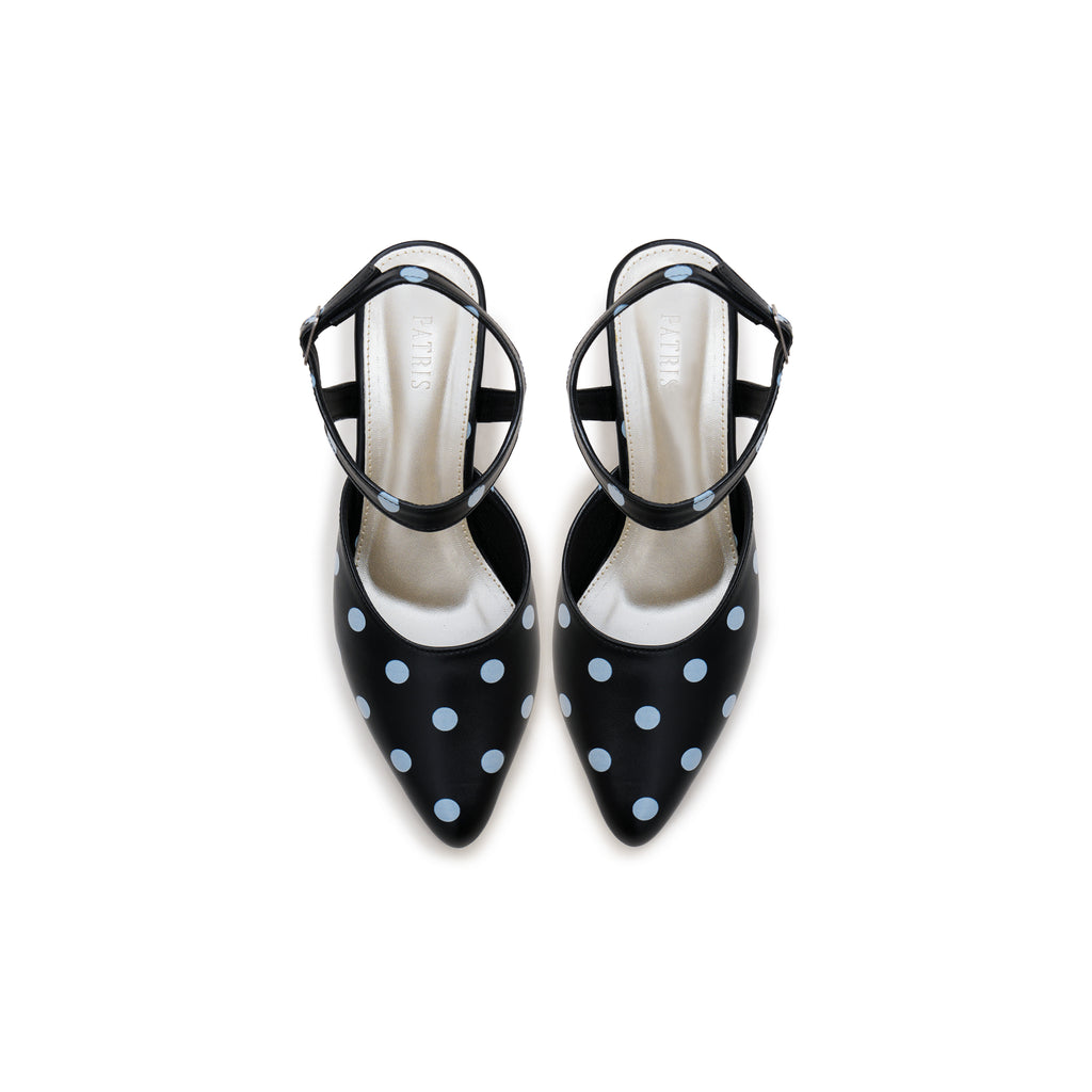 PATRIS Velvet The Dot's Mules Wanita Heels / Hak 6 Cm