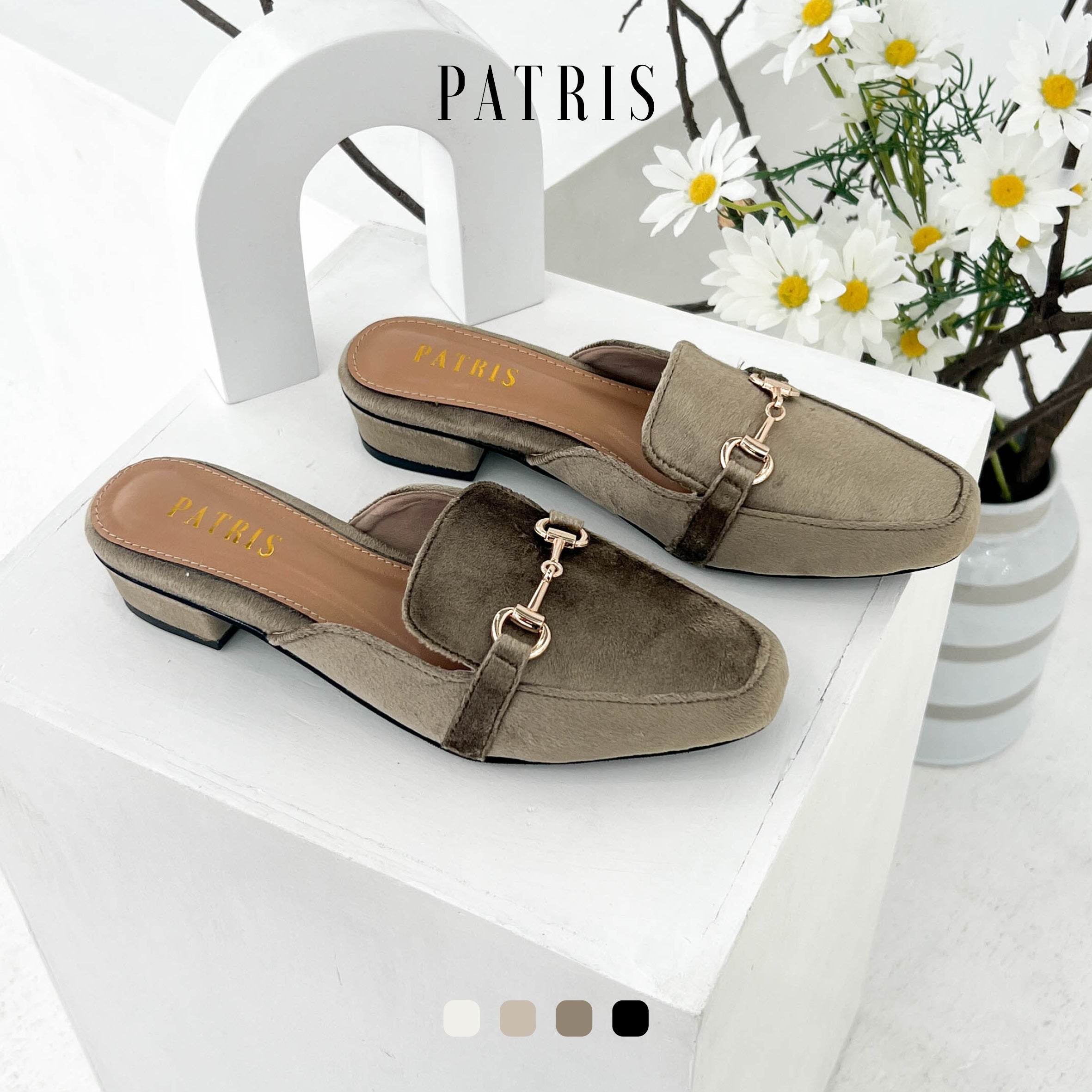 Patris Marley Mules Wanita Heels / Hak 3 Cm