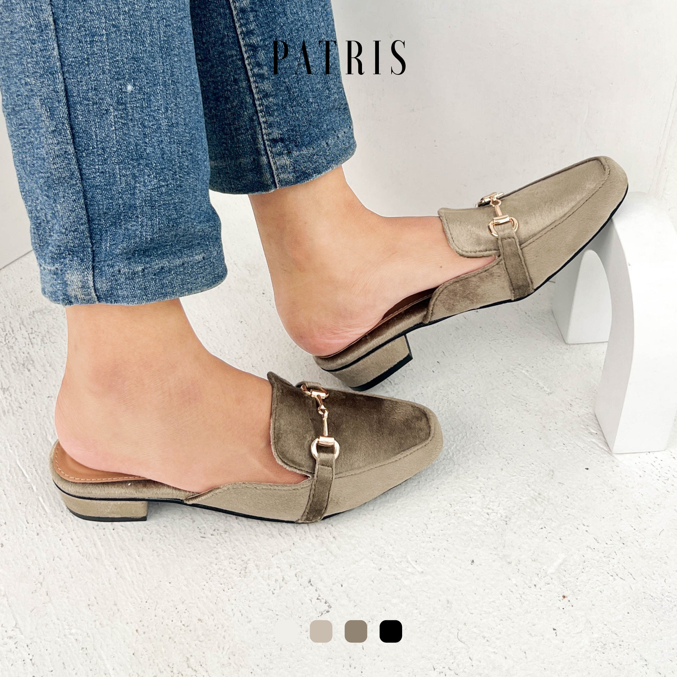 Patris Marley Mules Wanita Heels / Hak 3 Cm