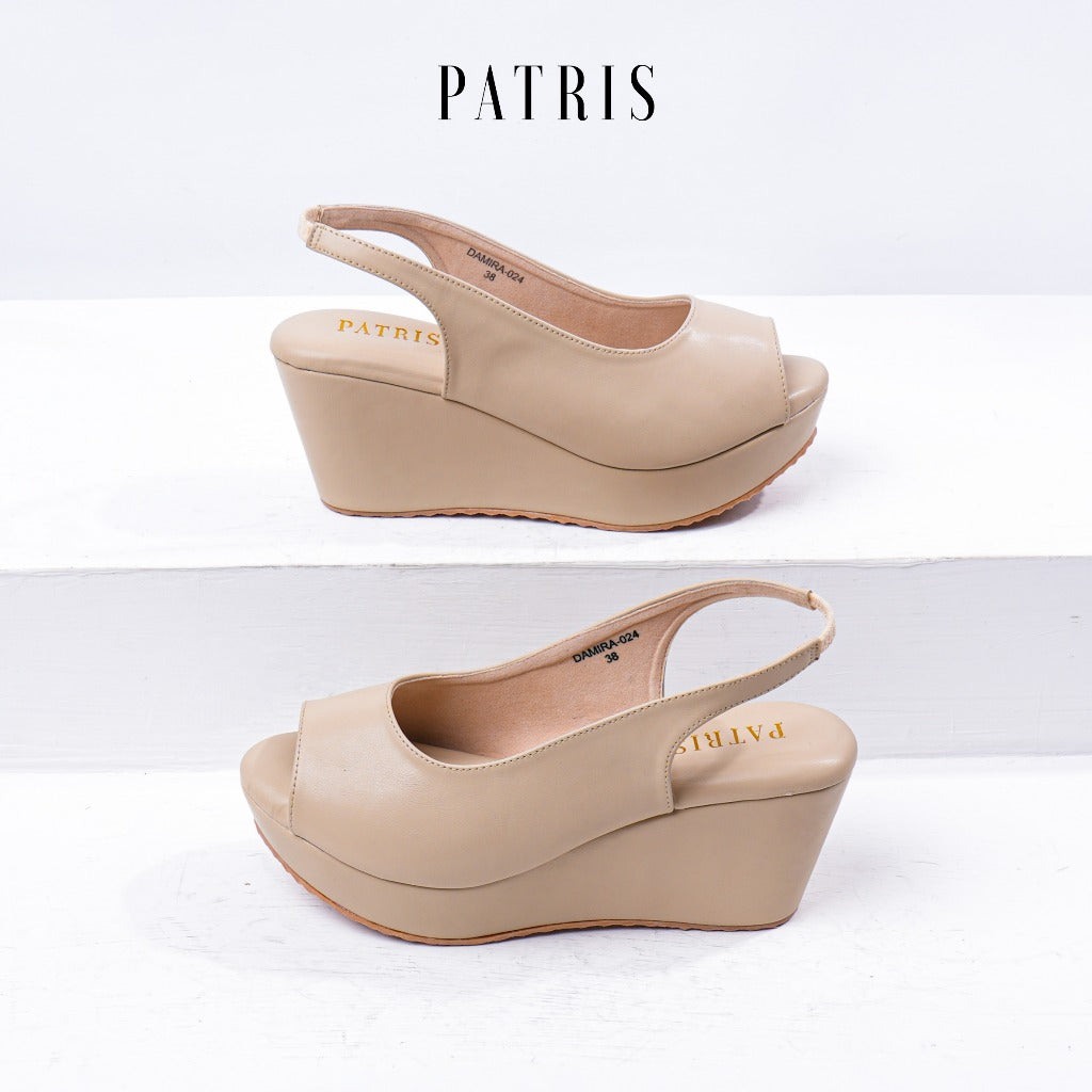 Patris Damira Wedges Wanita Heels / Hak 7 Cm